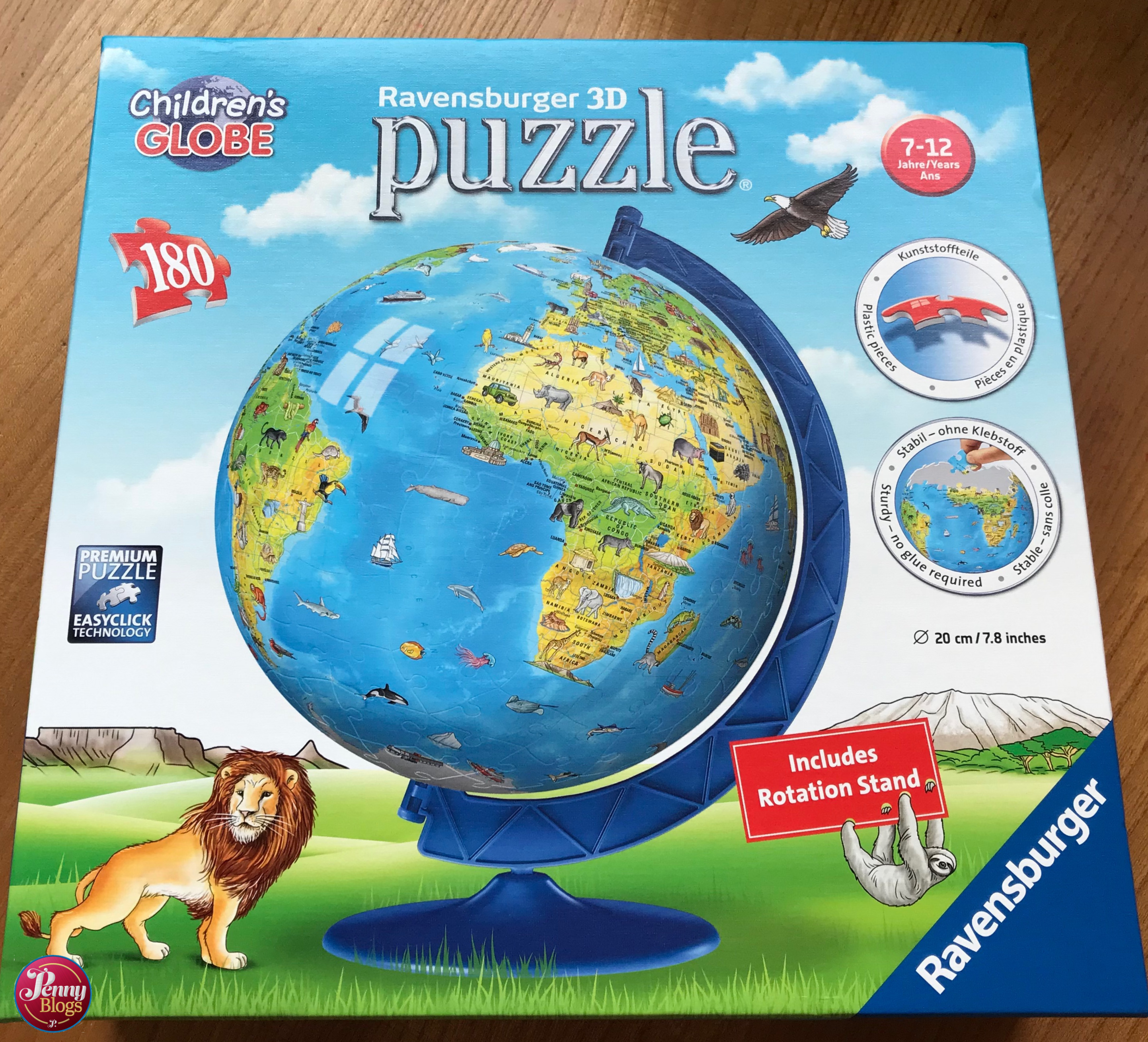 12436 Ravensburger The World on V-Stand 3D Puzzle 540pc Jigsaw Children 12+ 