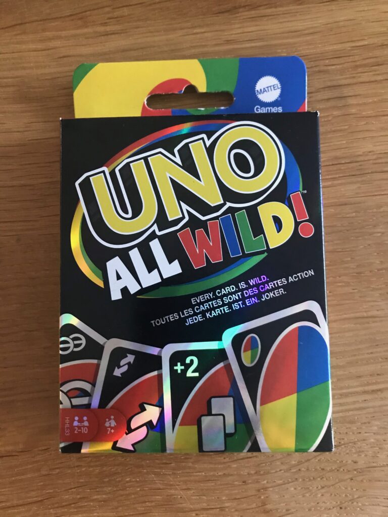 The box of Uno All Wild